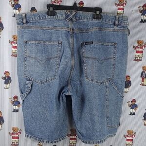 Harley-Davidson Motorcycles carpenter med wash fade flat denim shorts SZ 40